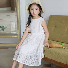 Summer Girls Clothes 2020 New Girls Lace Dress Sleeveless White Princess Teenage Girls Dresses DT037 2024 - buy cheap