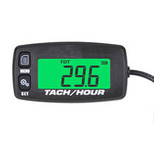 Tach hour meter Motorcycle Meter Digital Tachometer Engine Resettable Maintenace Alert RPM Counter for Chainsaws Boats ATV 2024 - купить недорого