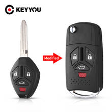 KEYYOU Modified Remote Flip Key Shell Fit For Mitsubishi Galant Eclipse Lancer Fob 3/4 Buttons Car Folding MIT11R Key Blade Case 2024 - buy cheap