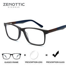 ZENOTTIC-Gafas de acetato cuadradas para hombre, lentes ópticas, fotocromáticas, antiluz azul, para hipermetropía y miopía 2024 - compra barato
