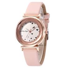 Fashion Casual Women Watches Elegant Ladies Leather Wristwatches Pink Simple Female Quartz Watch Woman Clock Zegarek Damski 2024 - buy cheap