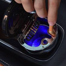 Easy Clean Up Detachable Car Ashtray with Lid Compass LED Light and Lighter Q9QD 2024 - buy cheap