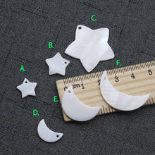 5pcs Natural Freshwater Shell Polishing Pop Moon Pentagram Pendant Jewelry Making New DIY Necklace Bracelet Earring Accessories 2024 - buy cheap