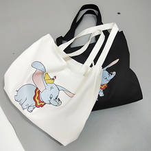 Disney Новый Одноцветный Холщовый, сумка в руку, женские сумки на плечо, для студентов в Корейском стиле; для милых девочек Сумка летняя ветрозащитная ручной мешок, клатч, сумка 2024 - купить недорого