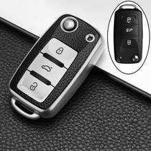 New TPU Leather Car Key Case Shell For Volkswagen VW Golf Polo Jetta MK6 Passat Lavida B5 B6 B7 EOS Scirocco Tiguan Octavia Seat 2024 - buy cheap