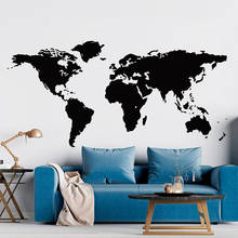 Idea-mapa del mundo de vinilo para pared, mapa del mundo grande, decoración de apartamento, oficina, pegatina de pared, decoración de habitación del hogar, diseño Z902 2024 - compra barato