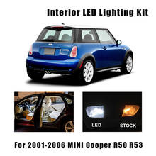 Lâmpadas de led canbus branca para placa, kit de luzes para leitura com mapa interior de 2001-2006 mini cooper r50 r53 2024 - compre barato