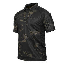 Camisa tática camuflada masculina, blusa dos eua, exército, sapo, combate, multicamadas, militar, de verão, airsoft, polo 2024 - compre barato