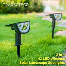 Holofote solar led à prova d'água, para ambientes externos, iluminação de jardim, para entrada ou gramado, com bateria