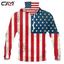 Толстовки с капюшоном CJLM для женщин и мужчин, Повседневный пуловер в стиле Харадзюку, с 3D-принтом американского флага, 2020 2024 - купить недорого