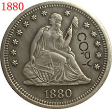 USA 1880 LIBERTY SEATED QUARTER DOLLARS COPY COINS 2024 - buy cheap