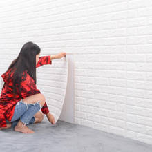 DIY 3D ladrillo decoración del hogar pegatinas de pared Sala dormitorio decoración espuma autoadhesivo papel tapiz arte pegatinas para la pared 77*70CM 2024 - compra barato