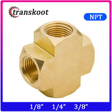 3950 2pcs Brass Pipe Fitting 4 Way Connector Barstock Cross 1/8" 1/4" 3/8" 1/2" NPT Female Thread for Plumb Water Gas Pipe 2024 - buy cheap