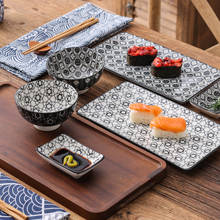 Vancasso-Juego de porcelana estilo japonés Haruka para Sushi, 2 pares de palillos de bambú con caja de regalo, 2 platos de Sushi, cuencos, platos de inmersión 2024 - compra barato