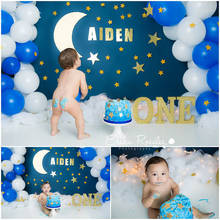 Mehofond 1st Photography Background Blue Balloon Stars Child Boys Cake Smash Birthday Party Baby Shower Backdrop Photo Studio 2024 - buy cheap