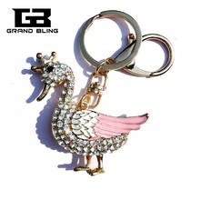 Blingbling Rhinestone Cute Duck/Swan Style Handbag Charm Ornament  Accessory Fantastic 3D Key Chain Gift 2024 - buy cheap