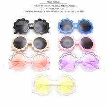 2020 dos miúdos do vintage óculos de sol criança redonda flor gafas bebê crianças uv400 esporte óculos de sol meninas meninos oculos de sol 2024 - compre barato