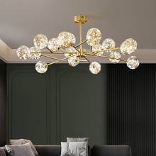 Modern Living Room Led Chandelier Nordic Pendant Led Beads Chandelier Lighting Foyer Decor Pendant Chandelier Black Gold Lights 2024 - buy cheap