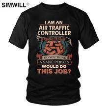 Camiseta Vintage de Control de tráfico aéreo para hombre, camisa de manga corta con Control de controlador de vuelo, holgada, de algodón, regalo 2024 - compra barato