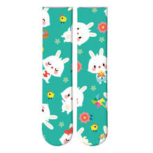Easter socks Custom Digital Printing sock  Japanese and Korean cute cartoon Easter socks  Q version of Easter rabbit socks 2024 - buy cheap