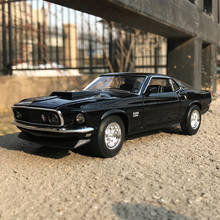 Модель автомобиля KaKBeir 1:24 1969 Ford Mustang BOSS 429, имитация автомобиля из сплава, поделки, Декоративные Коллекционные игрушки, подарок 2024 - купить недорого