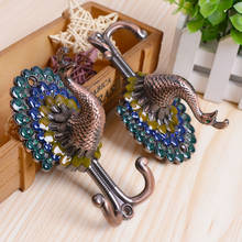 2pcs Peacock Curtain Holdback Accessories Buckle Wall Hooks Metal Curtain Holder Window Zinc Alloy Home Decoration Wall Mounted 2024 - buy cheap