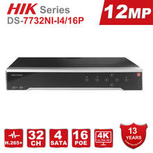 Original HIK 32CH POE NVR DS-7732NI-I4/16P 32 Channel 16 PoE Ports Network Video Recorder Support Two-Way Talk Up to 12MP Record 2024 - buy cheap