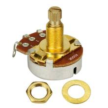 1Pc Gold Full Size Long Split Brass Shaft ELectric Guitar Bass Volume Tone Control Pots Potentiometer A500K Whosale&Dropship 2024 - buy cheap