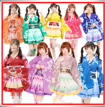 High Quality Anime Lovelive Kotori Minami Nico Yazawa Nozomi Tojo Hanayo Koizumi Kimono Dress Cosplay Costume Top +Skirt +Belt 2024 - buy cheap