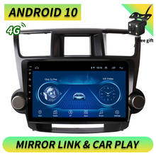 Central multimídia para carro 2din, com android 10.0, rádio e som estéreo, navegação gps, para toyota highlander 20011 2024 - compre barato