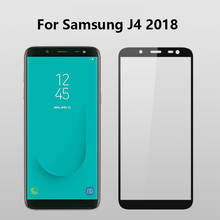 Película de vidro temperado para celular, película protetora completa para samsung j4 j6 j8 plus j4plus 2024 - compre barato