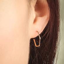 2 pares Simple coreano creativo geométrica hexagonal pendientes para las mujeres oído broches pendientes Brincos oído regalo de la joyería 2024 - compra barato