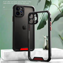 GIMFUN Transparent Shockproof Bumper Phone Case for iPhone 12 Mini 11 Pro X XR XS Max 7 8 Plus Camera Protect Acrylic+TPU Cover 2024 - buy cheap