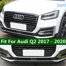 Lapetus Front Head Fog Lights Foglight Lamp Eyelid Eyebrow Decoration Frame Cover Trim ABS Chrome Fit For Audi Q2 2017 - 2020 2024 - buy cheap