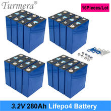 Batería Lifepo4 de 3,2 V y 280Ah, paquete de batería recargable de 12V y 24V y 280AH para coche eléctrico, RV, sistema de almacenamiento de energía Solar, sin impuestos, 16 unidades 2024 - compra barato