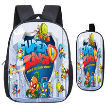 Горячая Распродажа, детский рюкзак для детского сада с супер зингами, детский рюкзак для начальной школы, сумка для книг, подарок (2 шт. в комплекте/сумка для рюкзака) 2024 - купить недорого