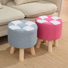 Household fashion creative small bench sofa wooden art round stool sex chair foot stool squatty potty saddle ottoman 2024 - buy cheap