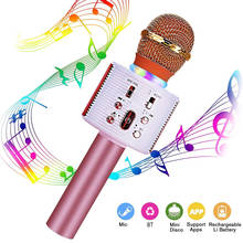 Беспроводной Bluetooth-микрофон KTV, Профессиональный проигрыватель песен K, микрофон для пения, микрофоны, подзарядка через USB, для встреч 2024 - купить недорого