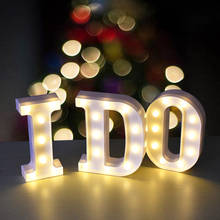 Luminous Letter LED Light  English Alphabet Number Night Light Wedding Valentine's Day Christmas Home Party Decoration 2024 - buy cheap