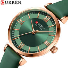 Luxury Brand CURREN 2021 New Watches For Women Fashion Quartz Leather Clock Elegant Dress Bracelet Wristwatch With Leather Strap 2024 - buy cheap