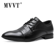 Sapatos feitos à mão de couro genuíno masculinos, sapatos estilo oxford com estampa de crocodilo 2024 - compre barato