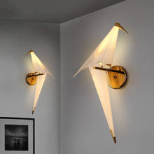 Lámparas de pared de pájaro de grulla de diseño nórdico moderno para dormitorio, cabecera, lámpara de mesita de noche, candelabro de luz LED para sala de estar 2024 - compra barato