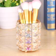 50PCS New Europe Metal Makeup Brush Storage Tube Eyebrow Pencil Makeup Organizer Bead Crystal Jewelry Storage Box 2024 - buy cheap