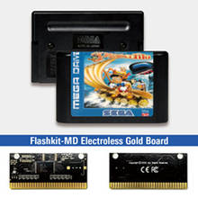 Pinocchioed-eur Label Flashkit MD tarjeta PCB dorada sin electrodos para consola de videojuegos Sega Genesis Megadrive 2024 - compra barato