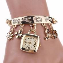 watch women Women Love Letters Rhinestone Inlaid Chain Bracelet Flower Pendant Wrist watch reloj mujer Ladies Dress Watches Gift 2024 - buy cheap
