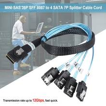 Cable de transmisión de datos G0101 MINI SAS 36P SFF 8087 a SATA 7P, Cable de transmisión de disco duro, velocidad que puede alcanzar 12 Gbps rápido 2024 - compra barato