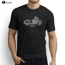 Camisetas de algodón a la moda para fanáticos de la motocicleta, Tops informales con estampado de caballo oscuro, estilo clásico Americano, novedad de verano 2024 - compra barato