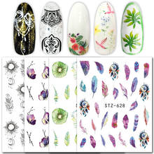 1Pc Manicure Stickers Sliders for Nails 3D Butterfly Cactus Flowers Nail Design Water Transfer Decals Nail Art Accessories 2024 - buy cheap