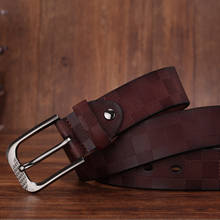 Aoluolan Plaid Man Woman Designer Fashion Casual pin Buckle Belts Width 38mm classic luxury high quality brand belt 2024 - buy cheap