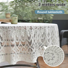 Toalha de mesa bordada estilo pastoral europeu, tecido de jacquard redondo, para decoração de festa em hotel, restaurante 2024 - compre barato